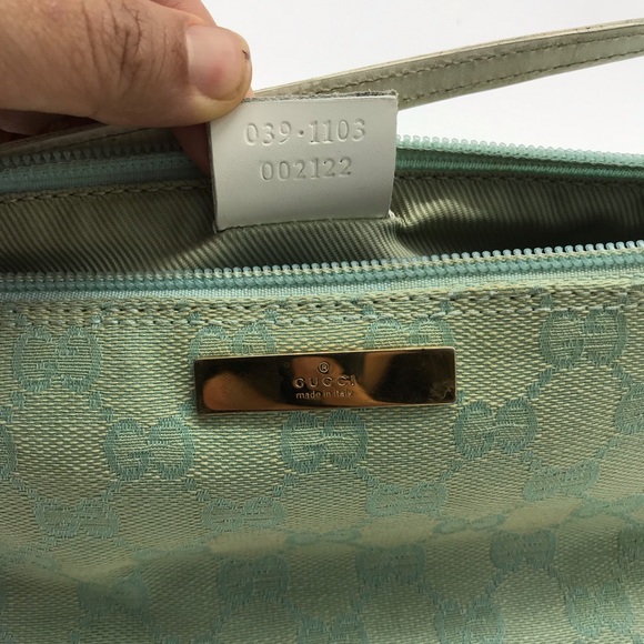 Gucci Mini Baguette GG Web In Mint - Picture 6 of 6